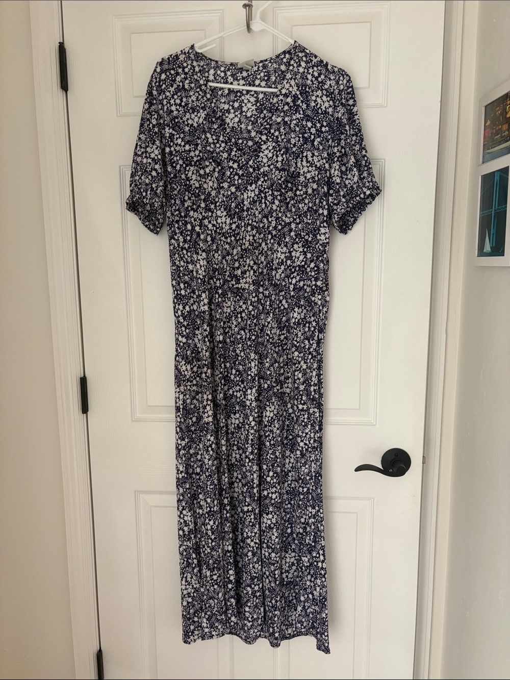 A New Day Purple and White Floral Tiered Maxi Dress